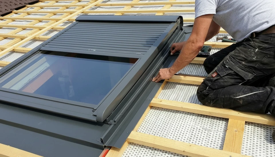 Les ouvriers installent des toits en métal sur le toit en bois d'une maison